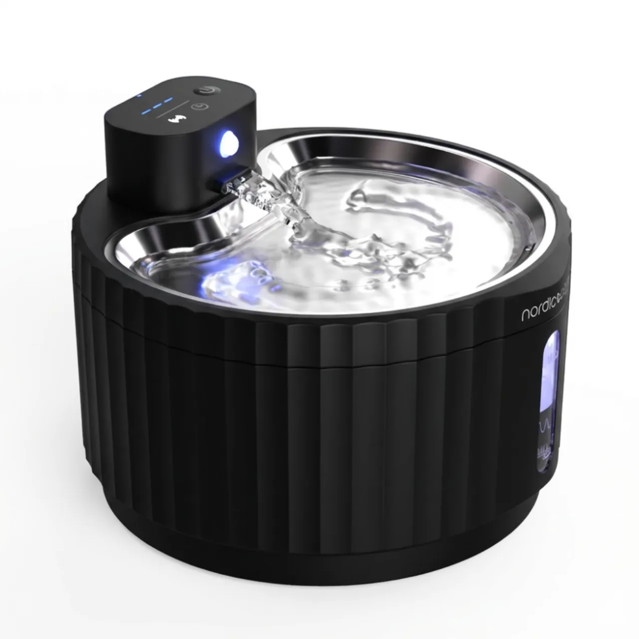 Nordic Paws Glacia trådløs vandfontæne sort 2,8 L